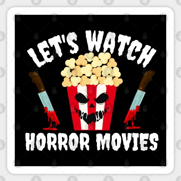 Let's Watch Horror Movies Halloween Sticker by MalibuSun